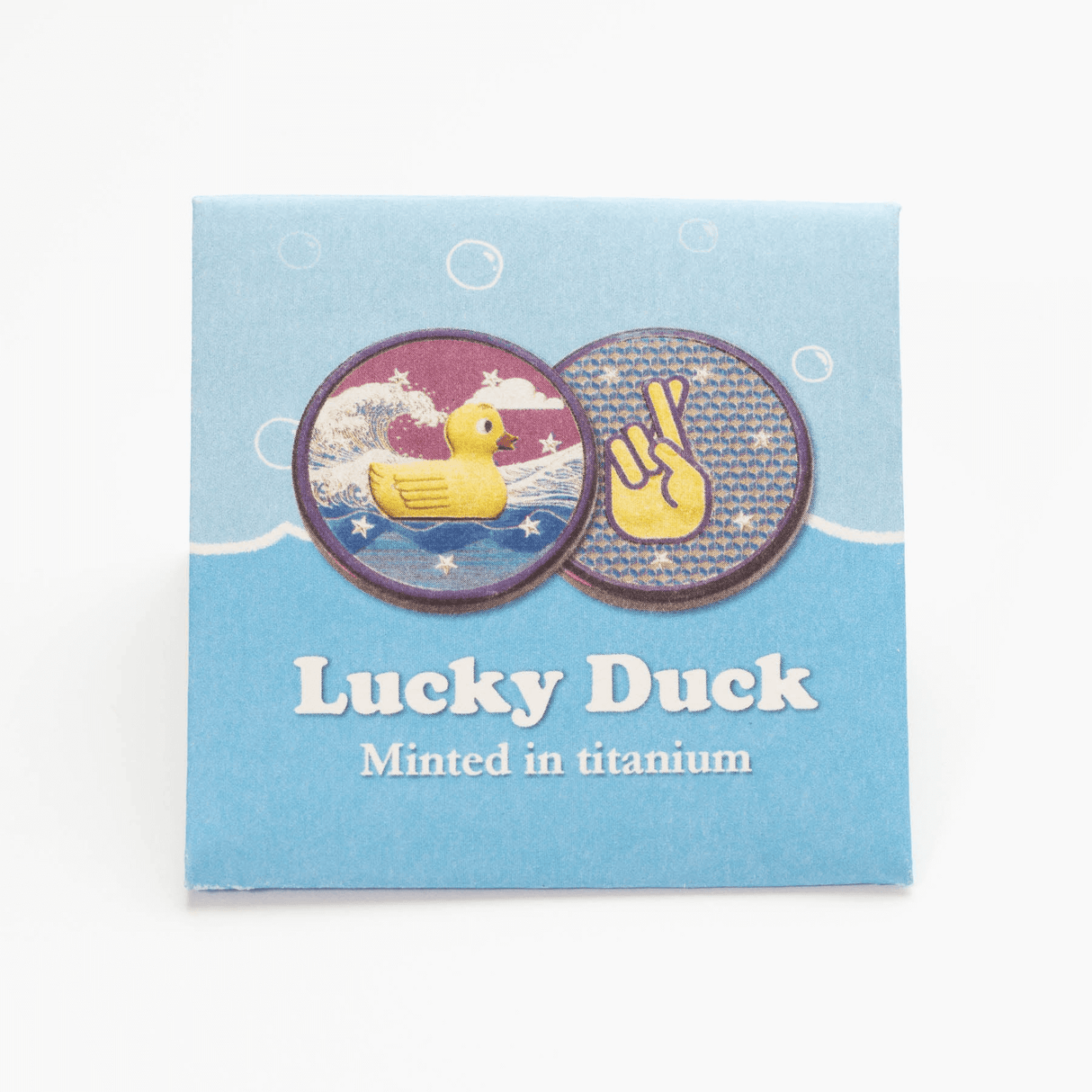 Lucky Duck collectible coin in titanium