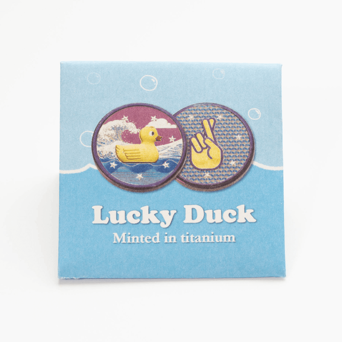 Lucky Duck collectible coin in titanium