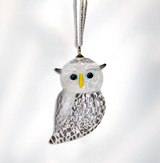 Glass ornament of a snowy owl