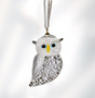 Glass ornament of a snowy owl