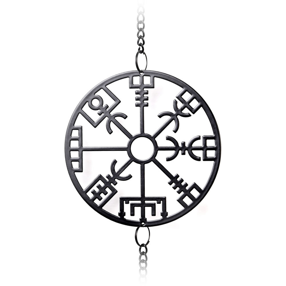 Wind chime with Norse Viking symbols