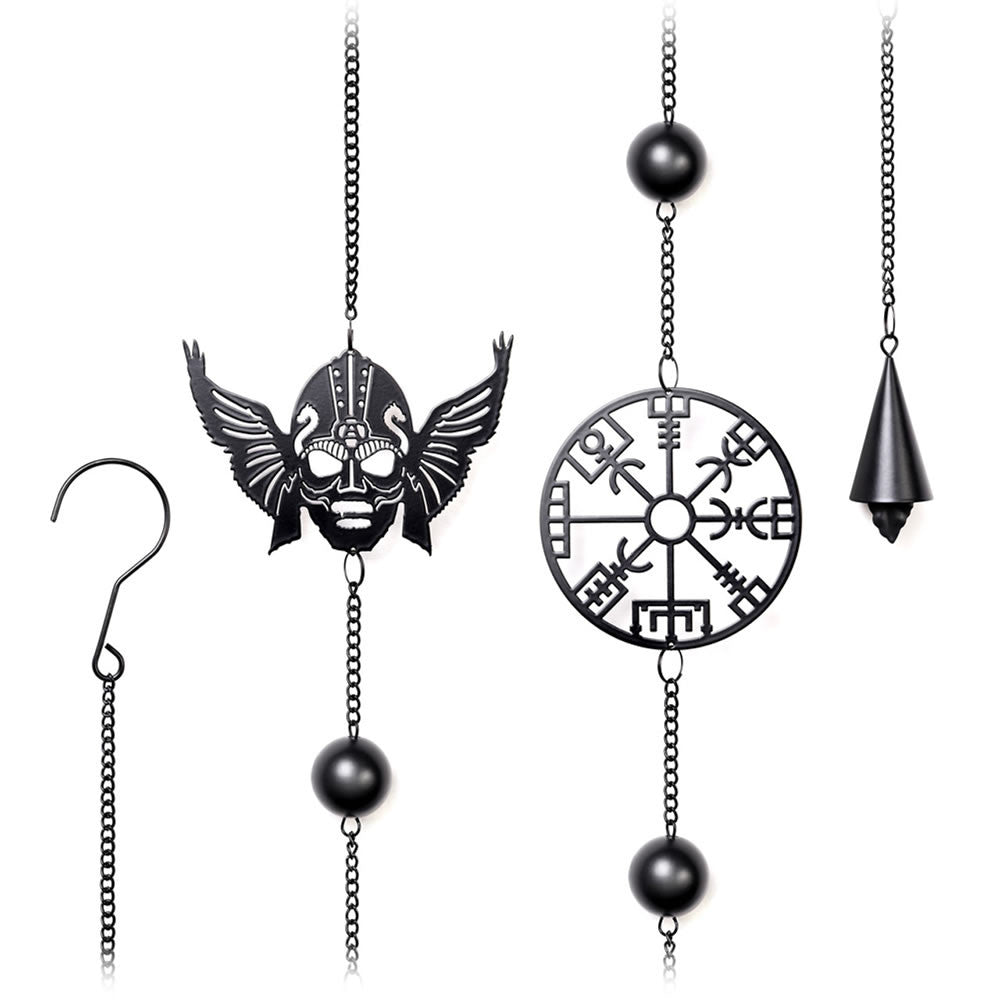 Wind chime with Norse Viking symbols