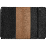 Inside of leather pocket notebook cover