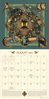 Celtic Mandela 2024 calendar by Jen Delyth - August example