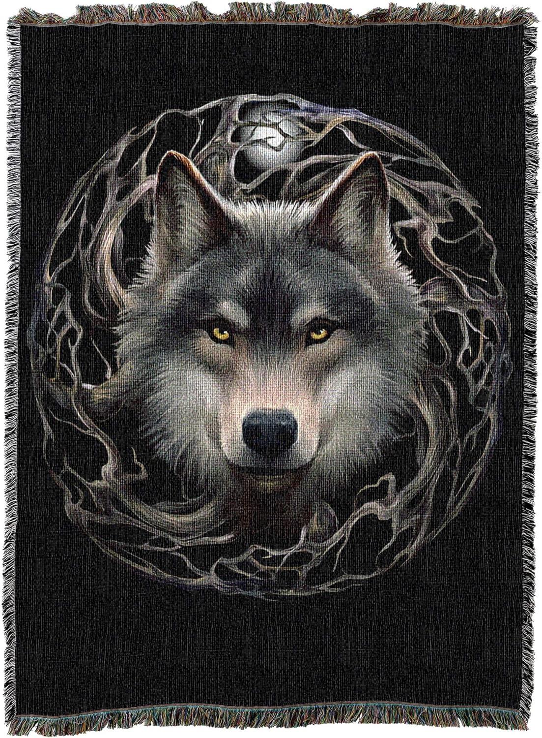 Night Forest Wolf Tapestry Blanket - Anne Stokes Gifts & Fantasy