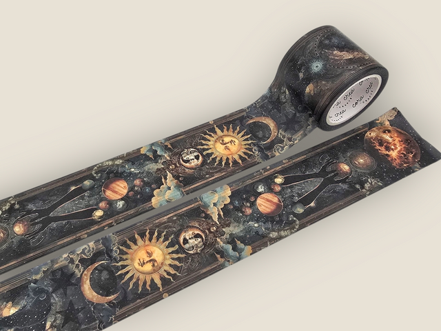Decorative tape with celestial designs