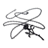 Black rose necklace
