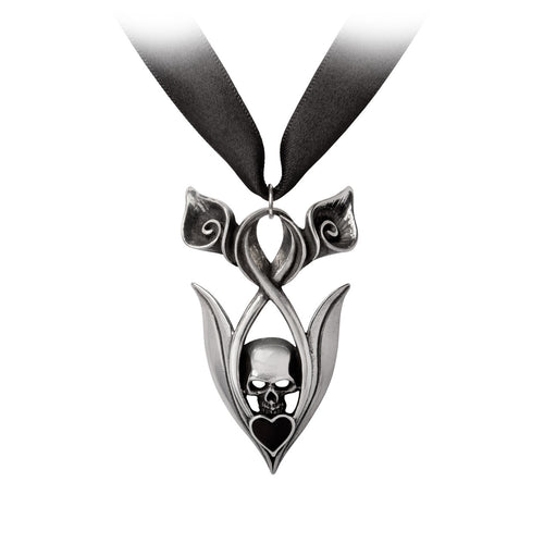 Eternal Peace Skull & Lilies Necklace