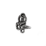 Pewter ring with a serpent and Thor's hammer