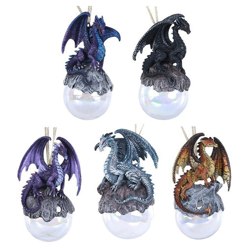 Holday dragon ornaments featuring 5 decorations by Ruth Thompson