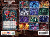 Dragonblades by Ruth Thompson 2027 Wall Calendar back cover showing all of the months