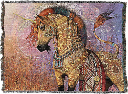 Seretse Unicorn Tapestry Blanket by Laurie Prindle