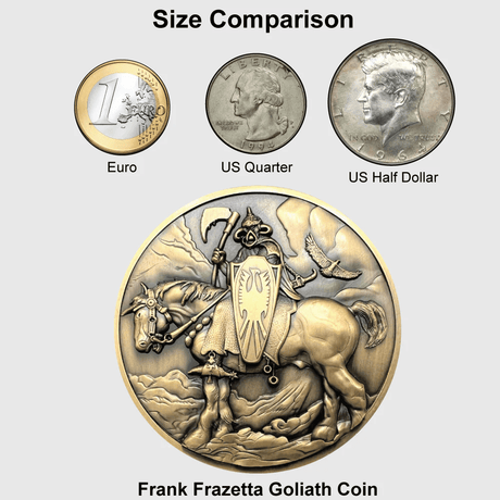 Size comparison for metal collectible coin