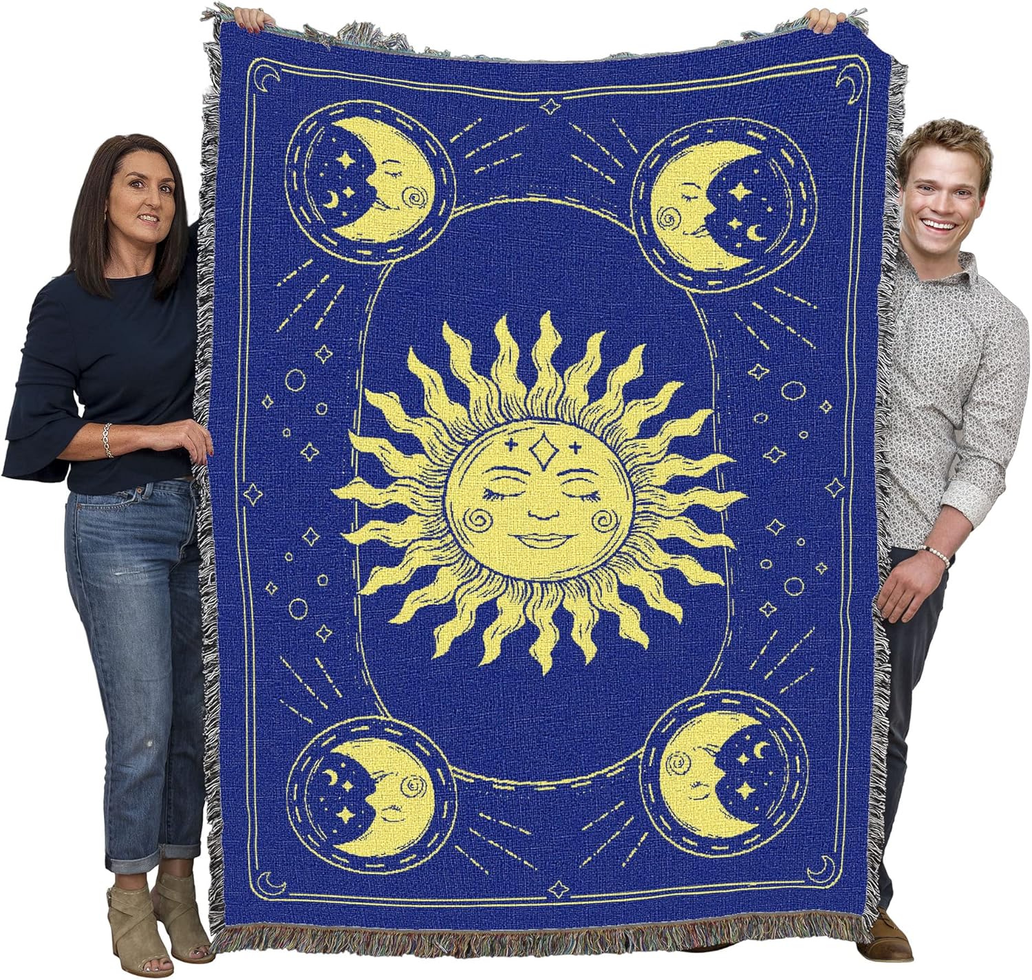 Sun & Moon Celestial Tapestry Blanket - Fantasy Gifts