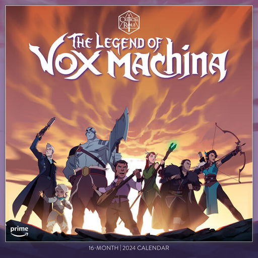 2024 Critical Role - The Legend of Vox Machina calendar - front cover showing all characters lined up
