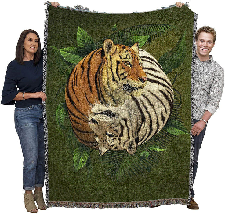Tiger Yin Yang Tapestry Blanket