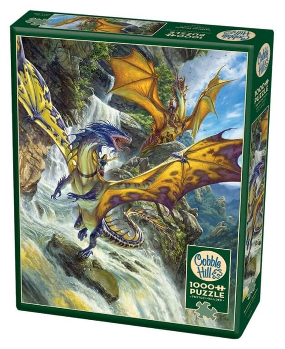 Waterfall Dragons Jigsaw Puzzle (1000 Pieces)