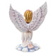 Praying angel figurine, shown from the back