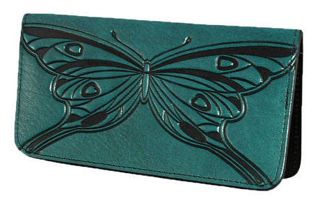 Butterfly Leather Check Book Cover