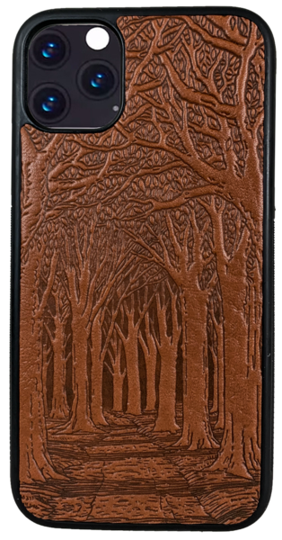 Avenue of Trees Leather iPhone Case