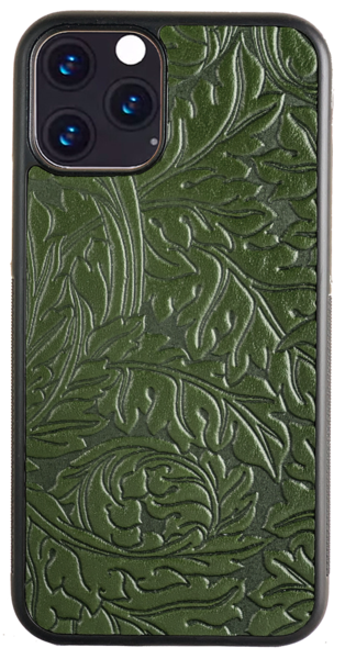 Acanthus Leaf Leather iPhone Case