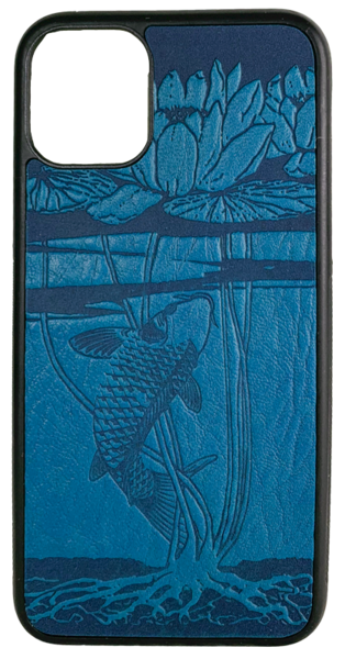 Water Lily Koi Leather iPhone Case