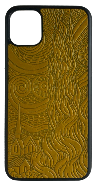 Van Gogh's Sky Leather iPhone Case