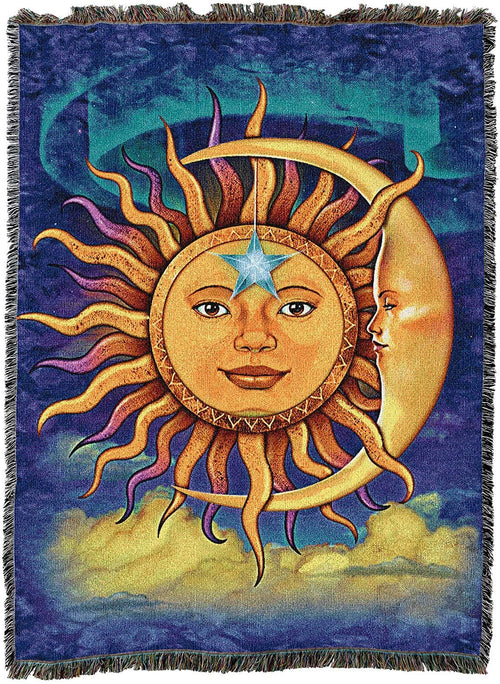 Sun Moon Tapestry Blanket