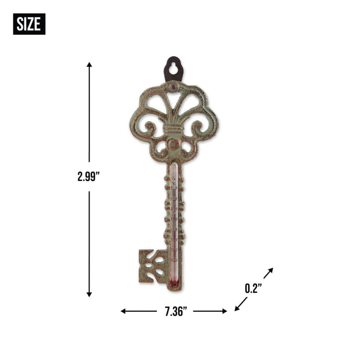 Size of metal key thermometer - 2.99" x 7.36" x 0.2"