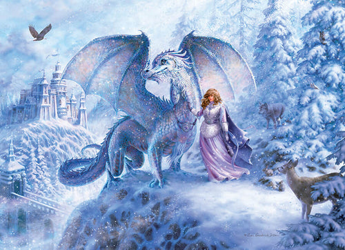 Ice Dragon Family Jigsaw Puzzle (350 Pieces)