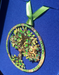 Side view showing 3D effect of leaves on the Tree of Life ornament
