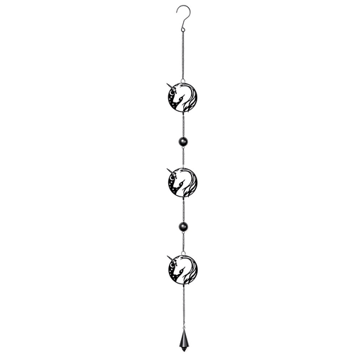 Wind chime hanging décor with three unicorns