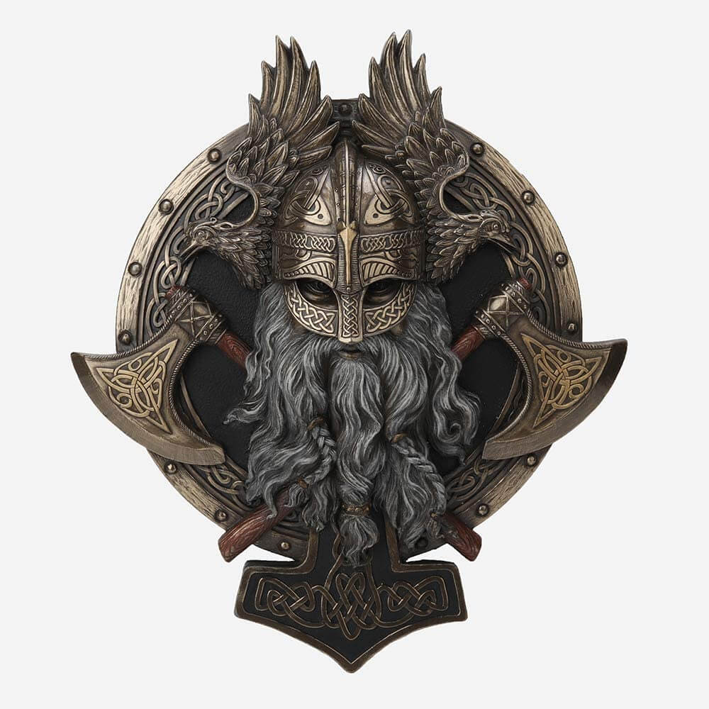 Twin Axe Viking Plaque - Norse Myth & Legend - Fantasy