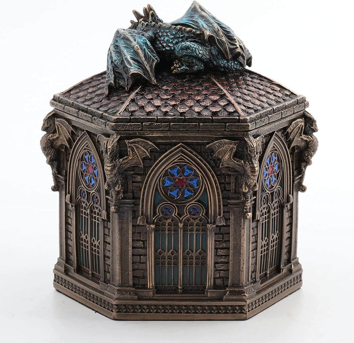 Back of the cathedral dragon trinket box