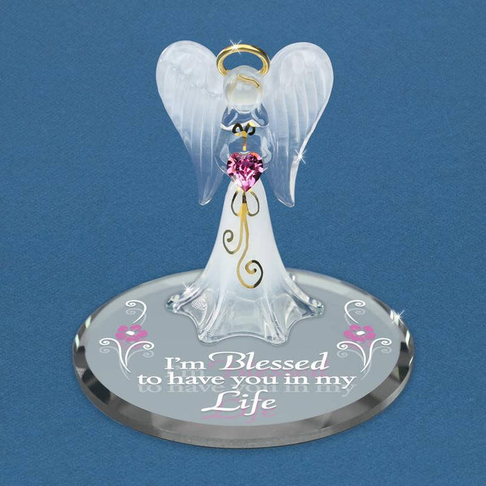 Glass I'm Blessed Angel Figurine