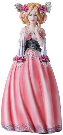 Celtic Goddess Blodeuwedd wearing a pink gown with flowers