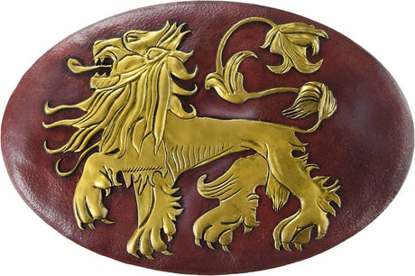 Gold Lannister Lion on a red background for this Game of Thrones wall plaque