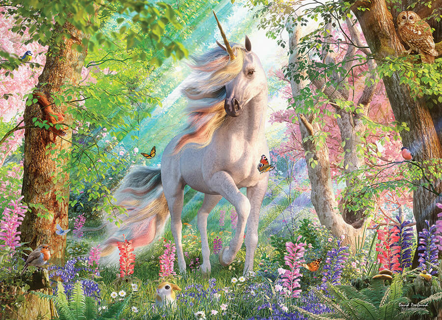 Unicorn in the Woods Jigsaw Puzzle (500 Pcs)