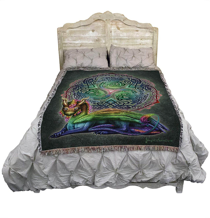 Celtic Dragon Tapestry Blanket