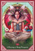 Text reads "A Blessing to Bring Prosperity", card 21. A woman holds apples and has a crown of flowers and fairy wings