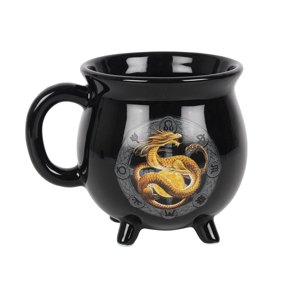 Litha Dragon Color Changing Cauldron Mug by Anne Stokes - Fantasy