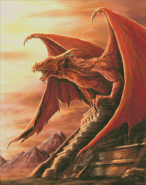 Armageddon Dragon Cross Stitch Pattern by Rob Carlos