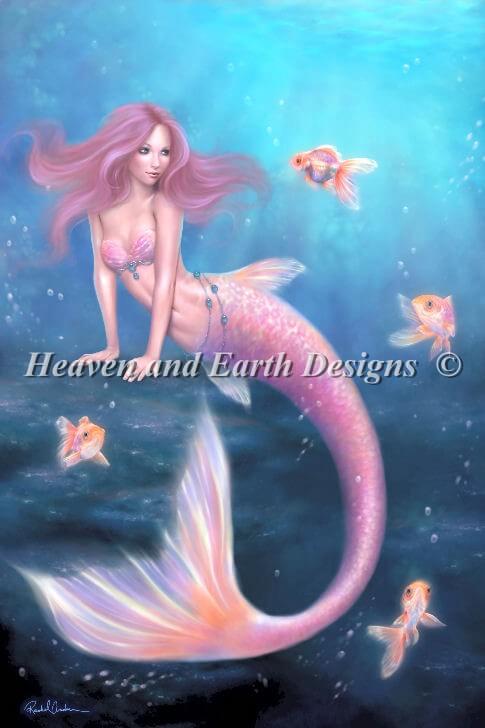 Aurelia Cross Stitch Pattern by Rachel Anderson - Mermaid Gifts