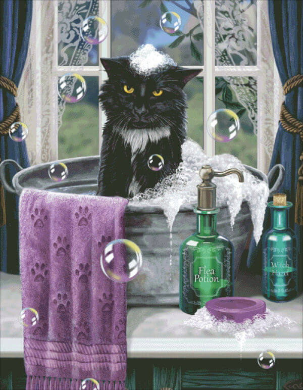 Bath Time Cross Stitch Pattern by Lisa Parker