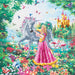 Princess and Unicorn crystal painting scene finished, surrounded by butterflies and flowers