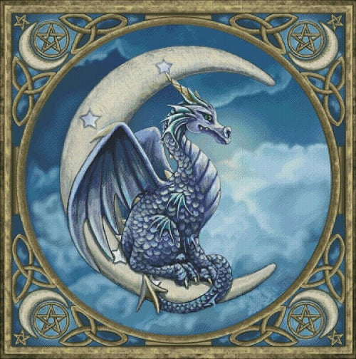 Dragon Moon Cross Stitch Pattern by Lisa Parker