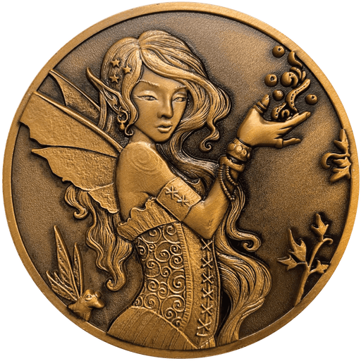 Goliath Coin with Amy Brown art, A Little Faerie Magick showing a fairy 