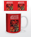 Coffee Mug featuring iconic Dungeons & Dragons logo and scene of fighter challenging a red dragon