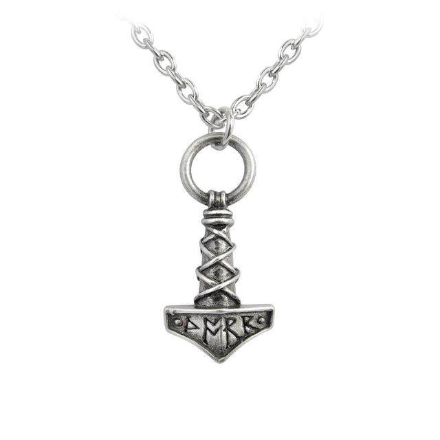 Thor Hammer necklace with Norse runes