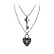 Lock and Key couples necklaces with skull designs